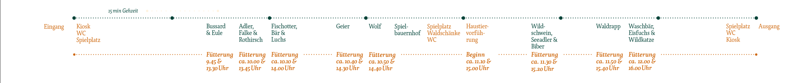 Fütterungszeiten sommer